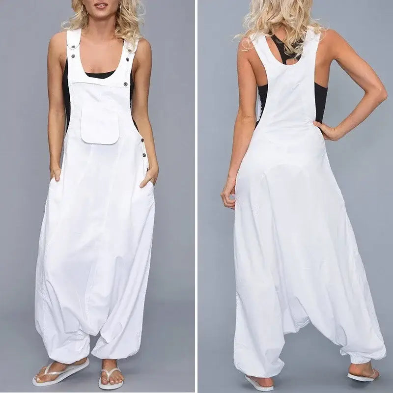 Salopette Sarouel Femme Blanche