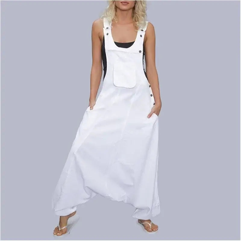 Salopette Sarouel Femme Blanche