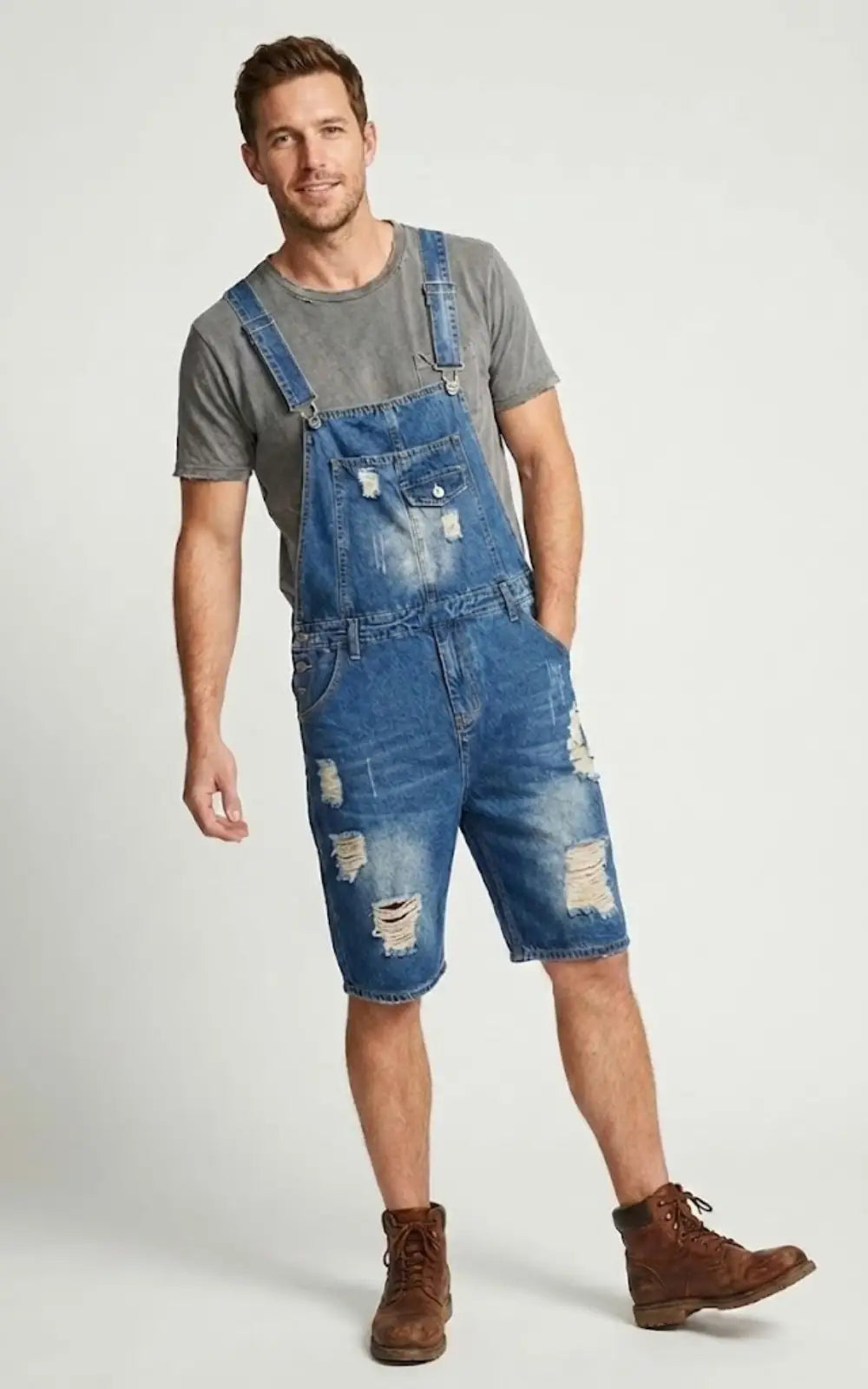 Salopette Short Déchiré Homme