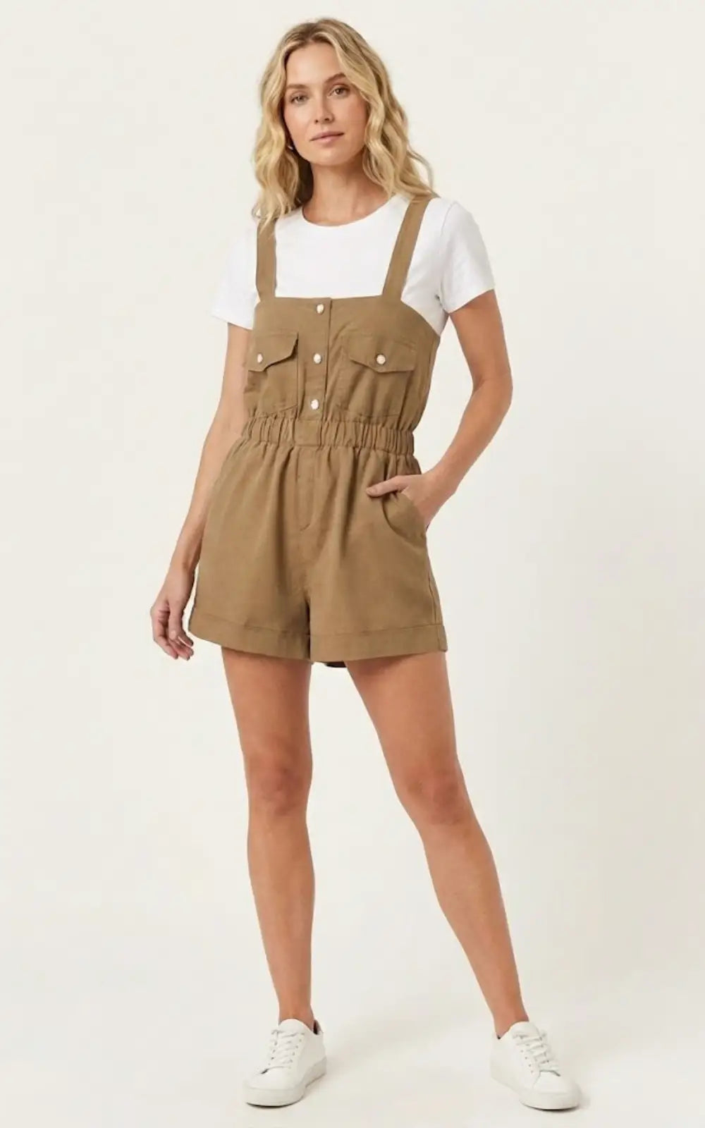 Salopette Short Femme Boutonnée