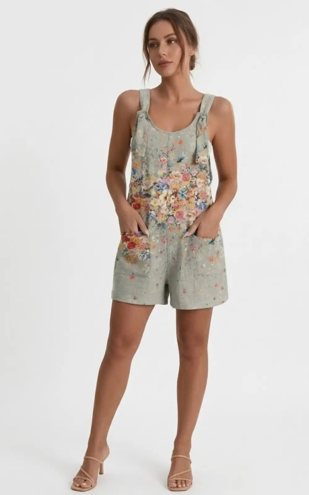 Salopette Short Femme Florale