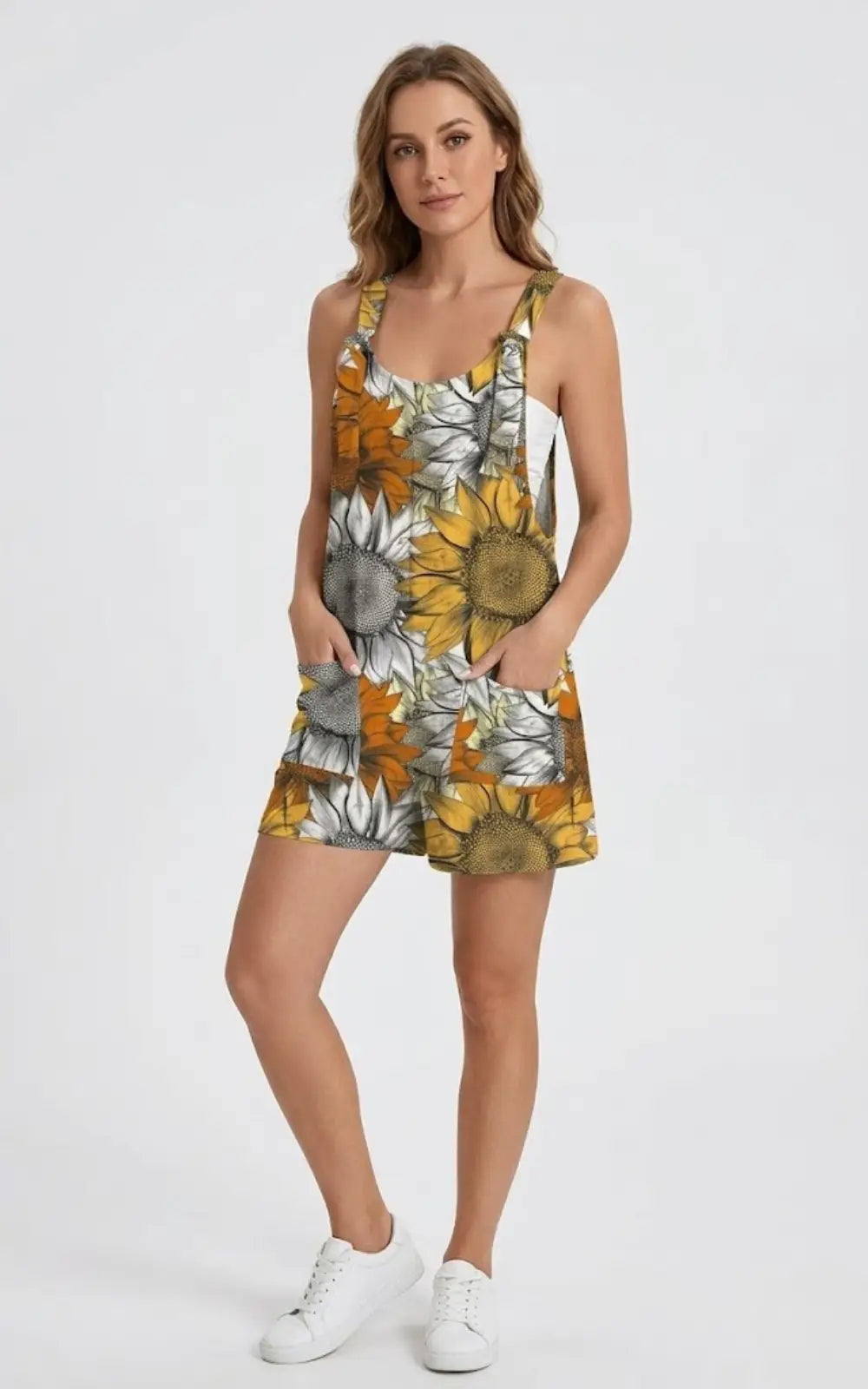 Salopette Short Femme Imprimé Pissenlits