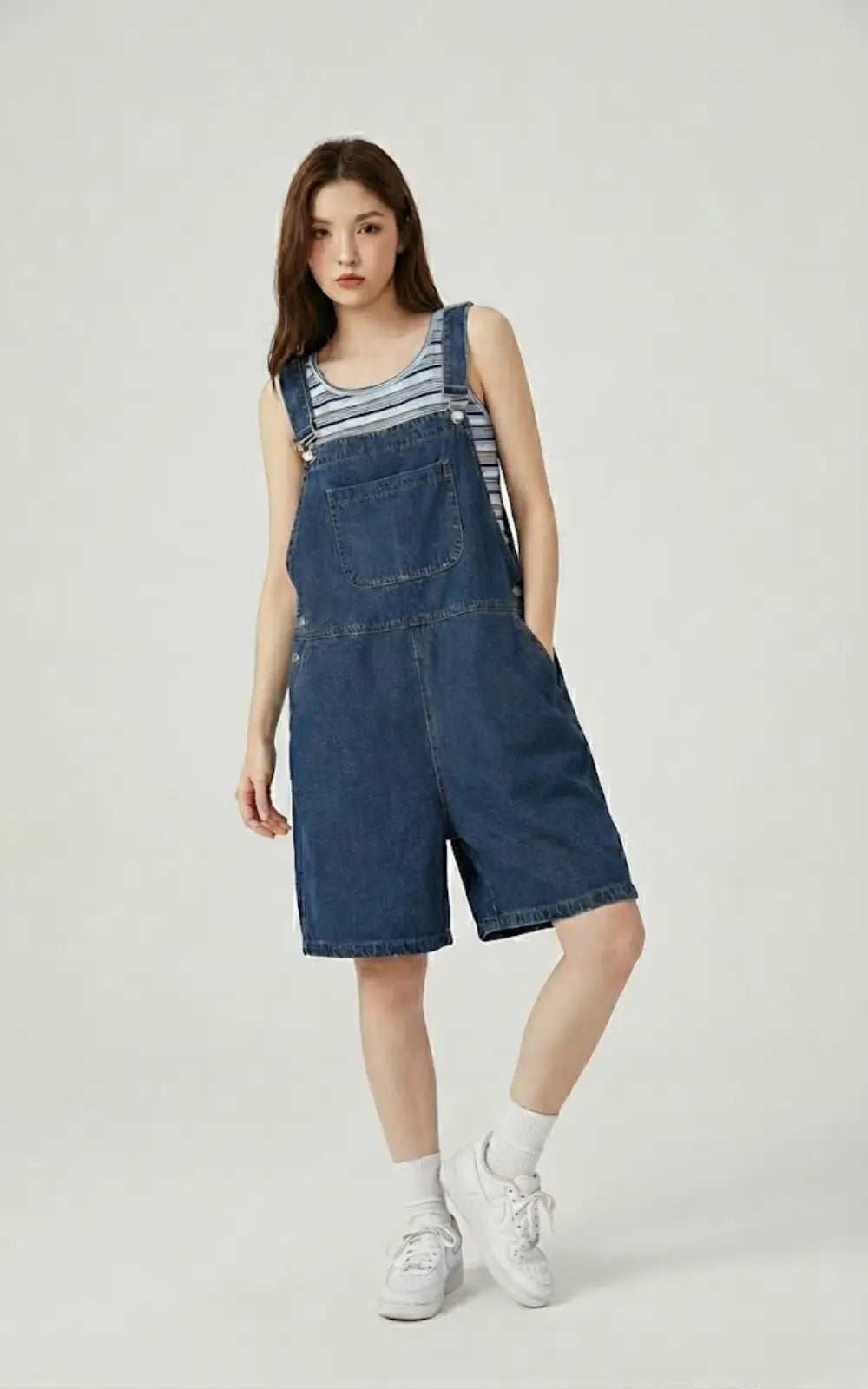 Salopette Short Femme Jean Oversize