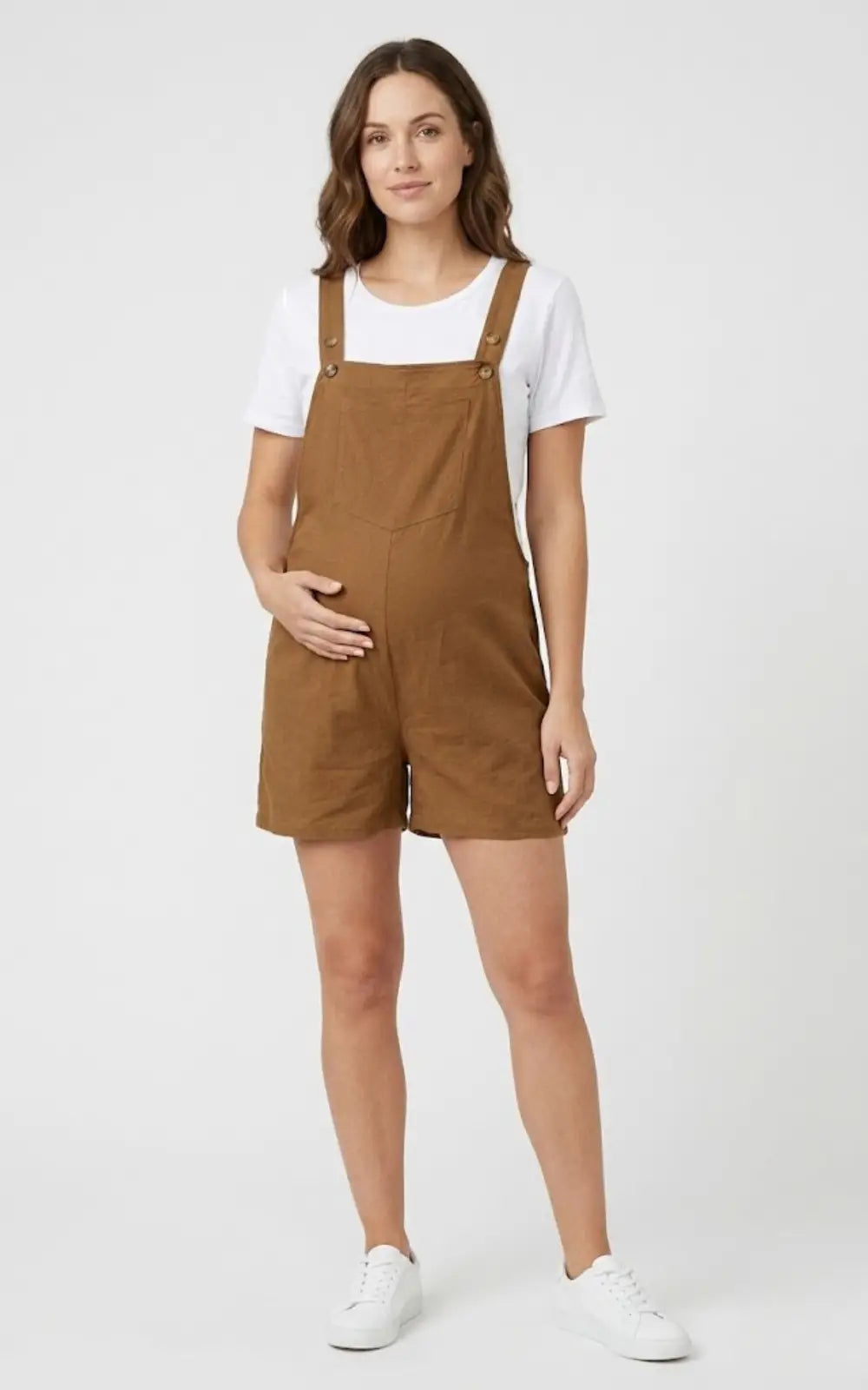 Salopette Short Grossesse Marron
