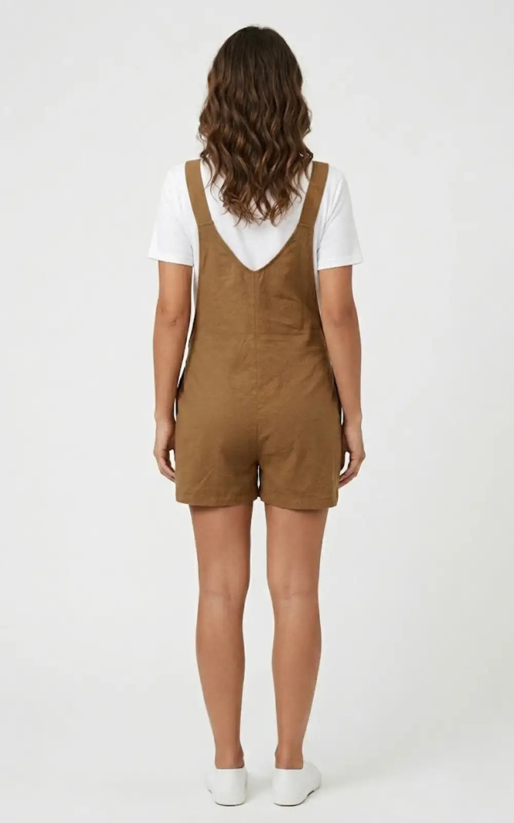 Salopette Short Grossesse Marron