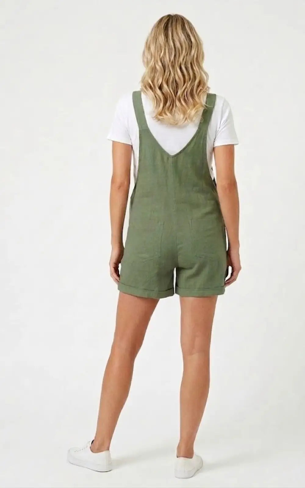 Salopette Short Grossesse Verte