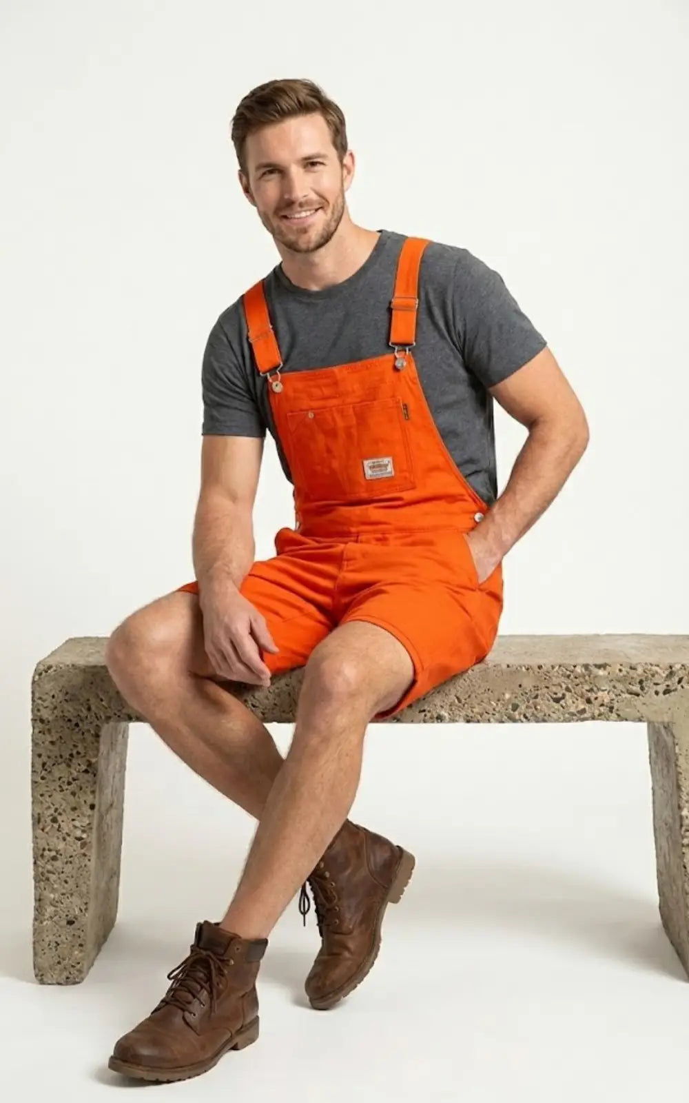 Salopette Short Homme Orange