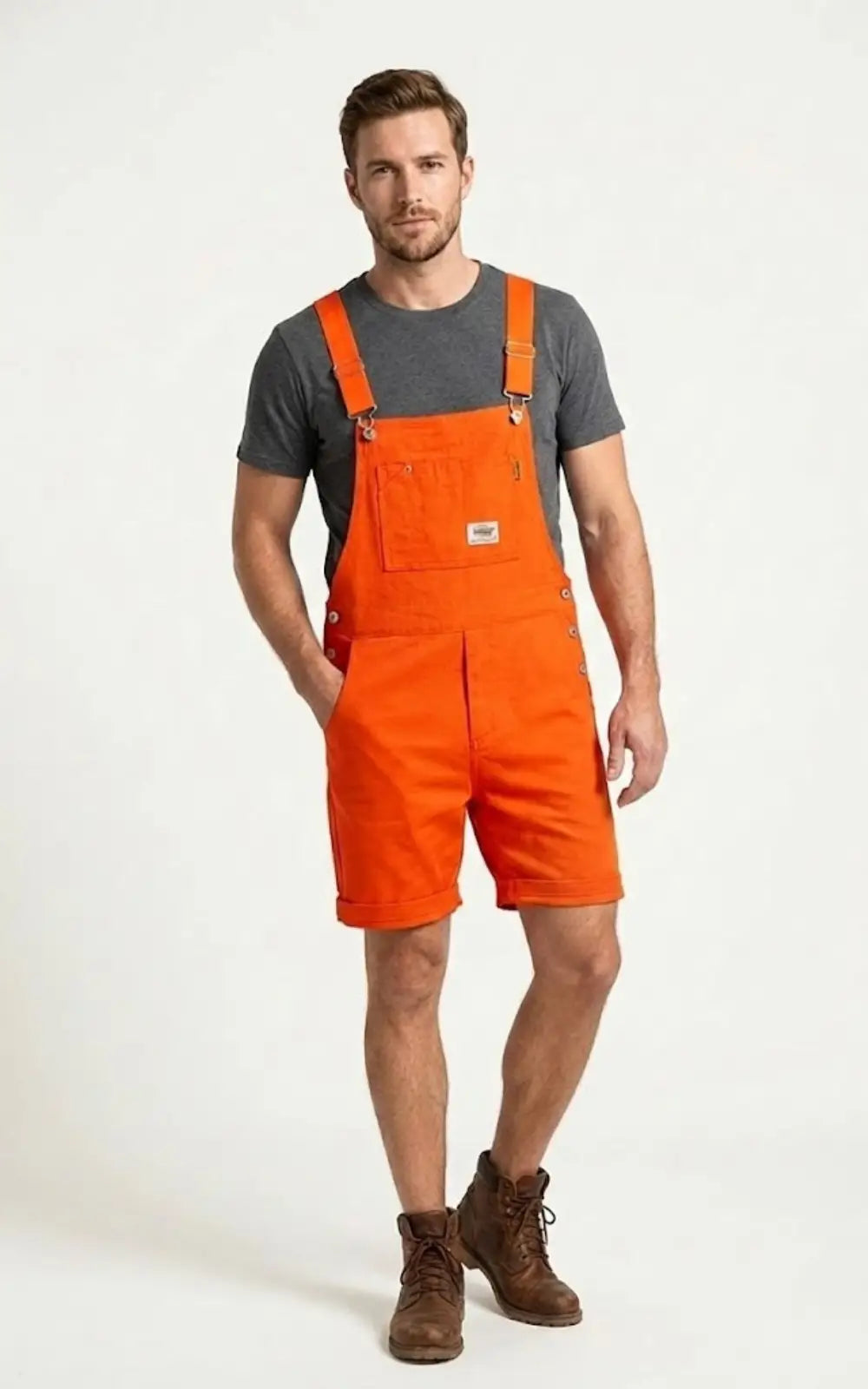 Salopette Short Homme Orange