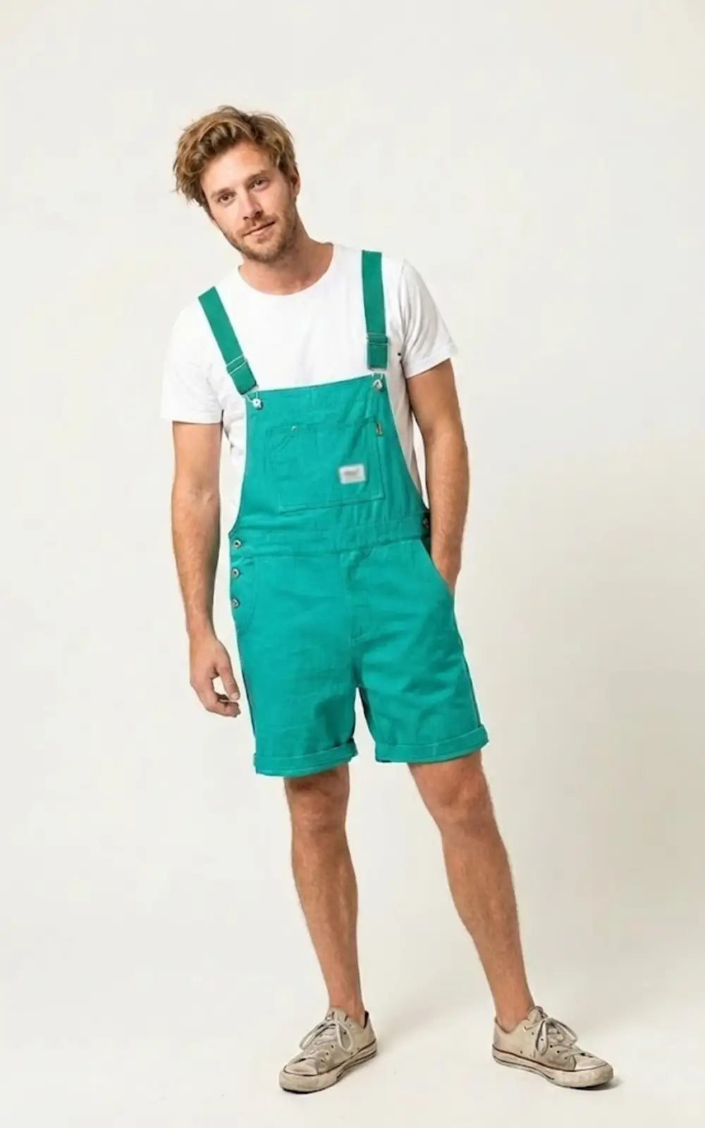 Salopette Short Homme Turquoise
