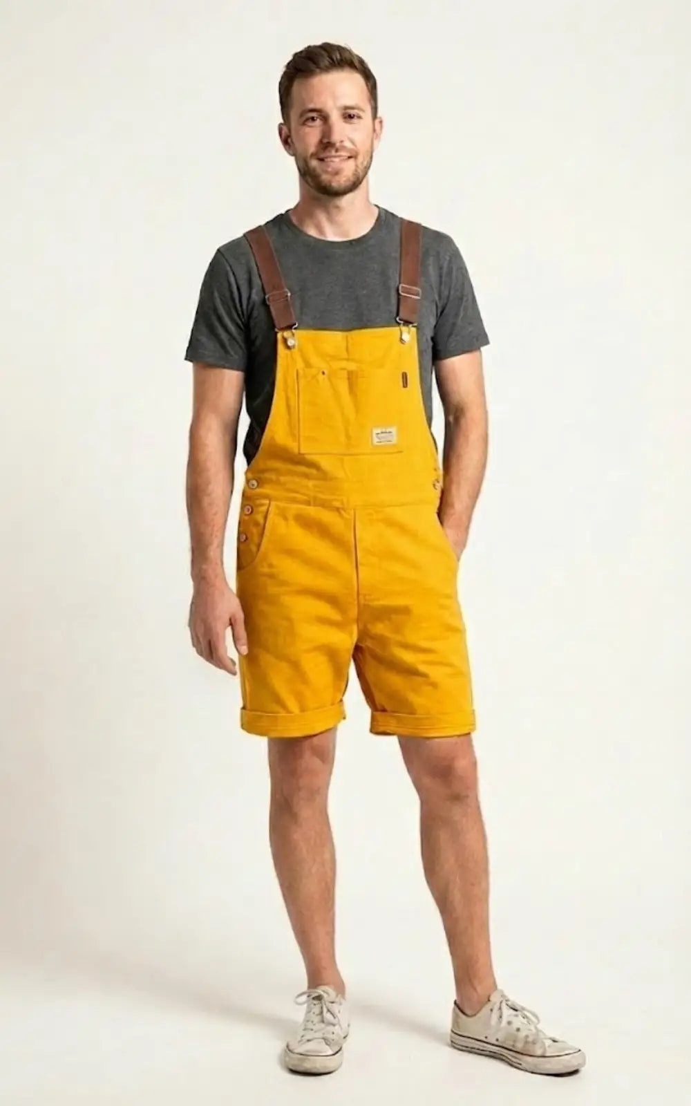 Salopette Short Jaune Homme
