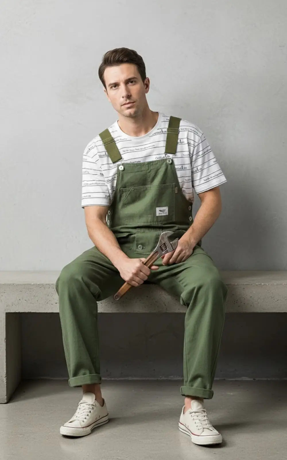 Salopette Travail Homme Vert Armée