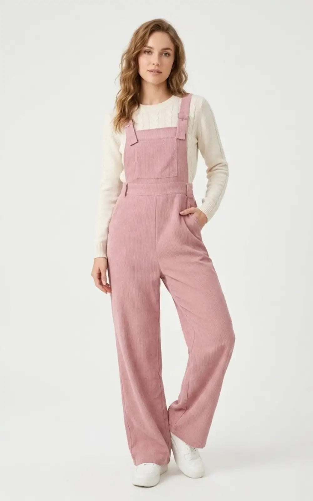 Salopette Velours Rose Femme
