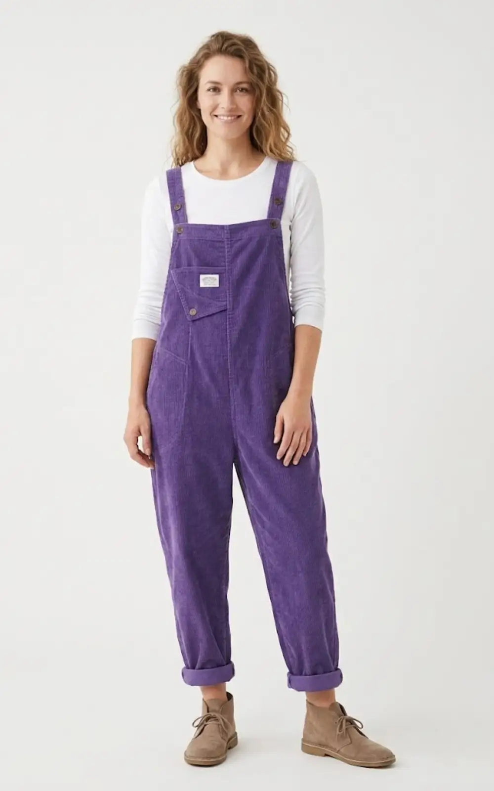 Salopette Violet Velours Femme