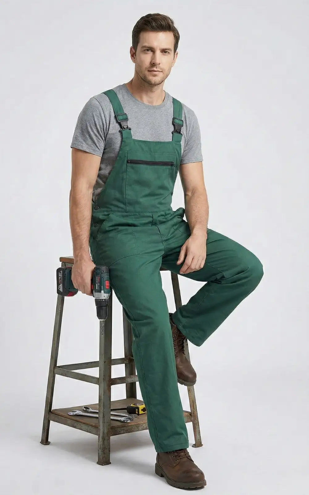 Salopettes De Travail Homme Verte