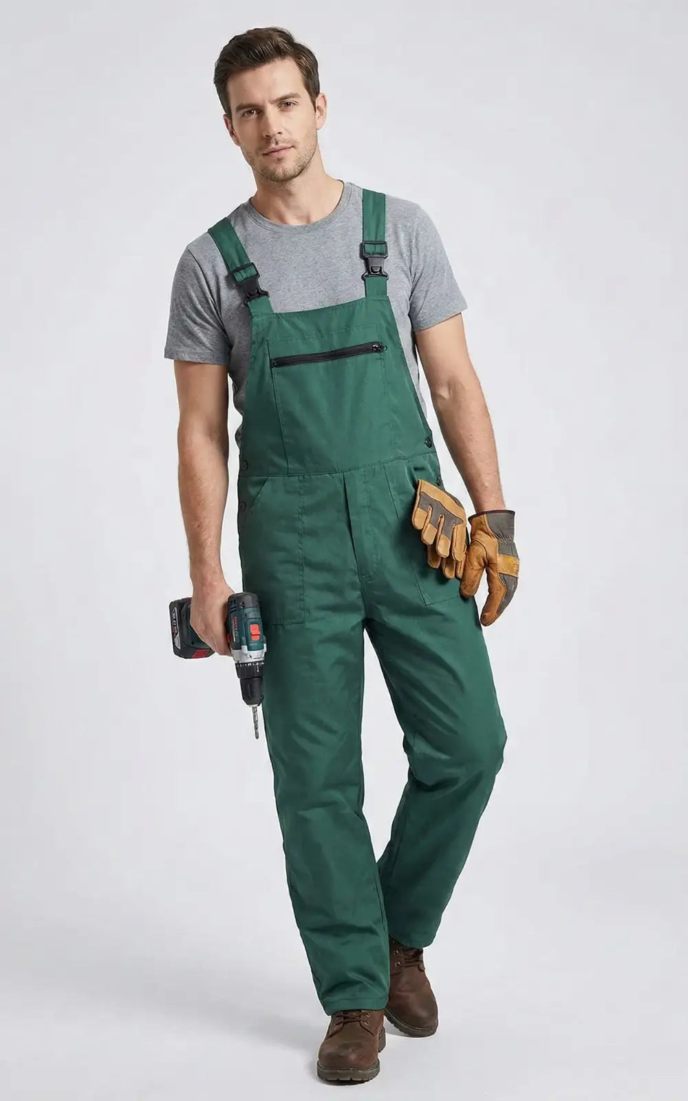 Salopettes De Travail Homme Verte