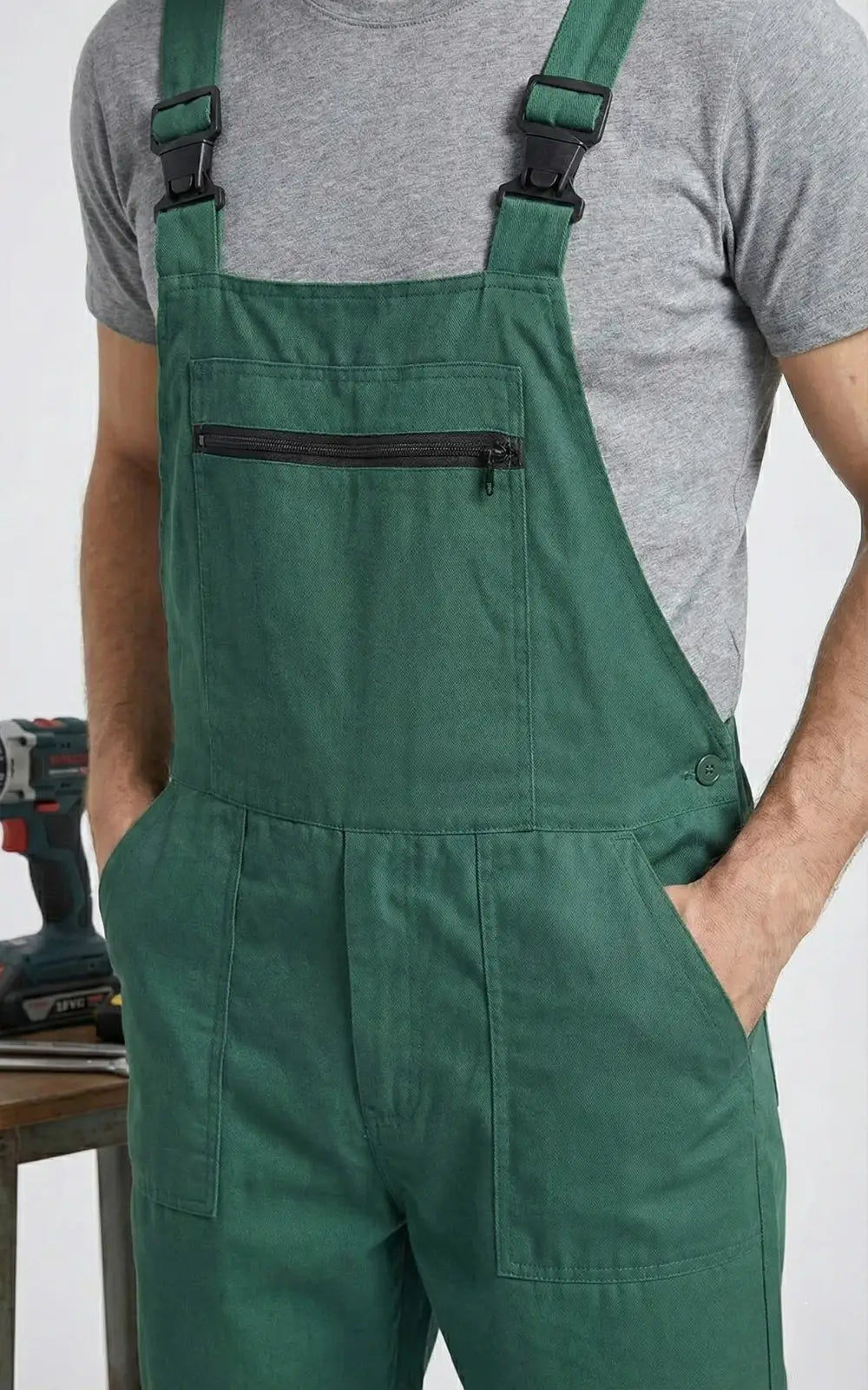 Salopettes De Travail Homme Verte