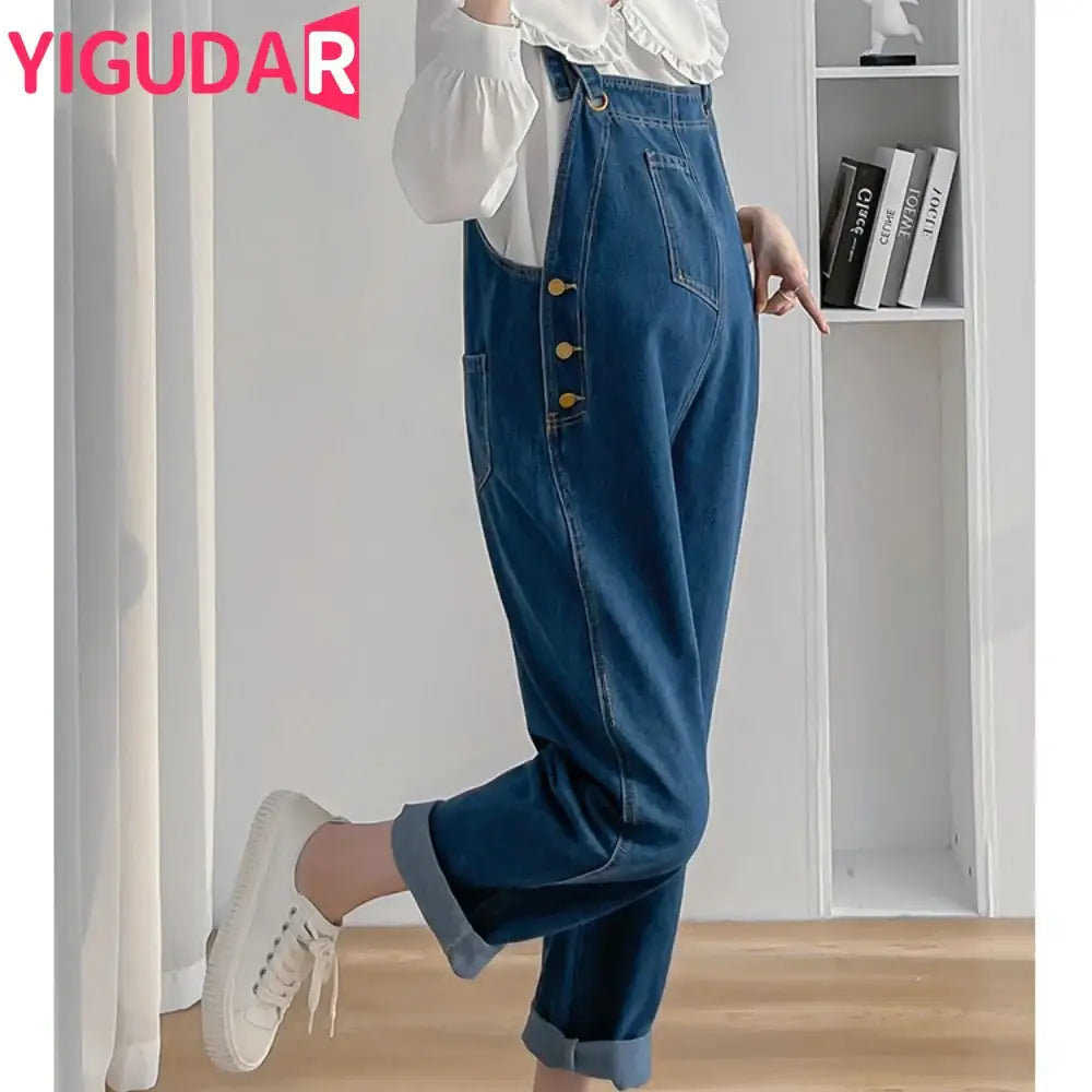 Salopettes en Jean Foncé Pour Femme Enceinte