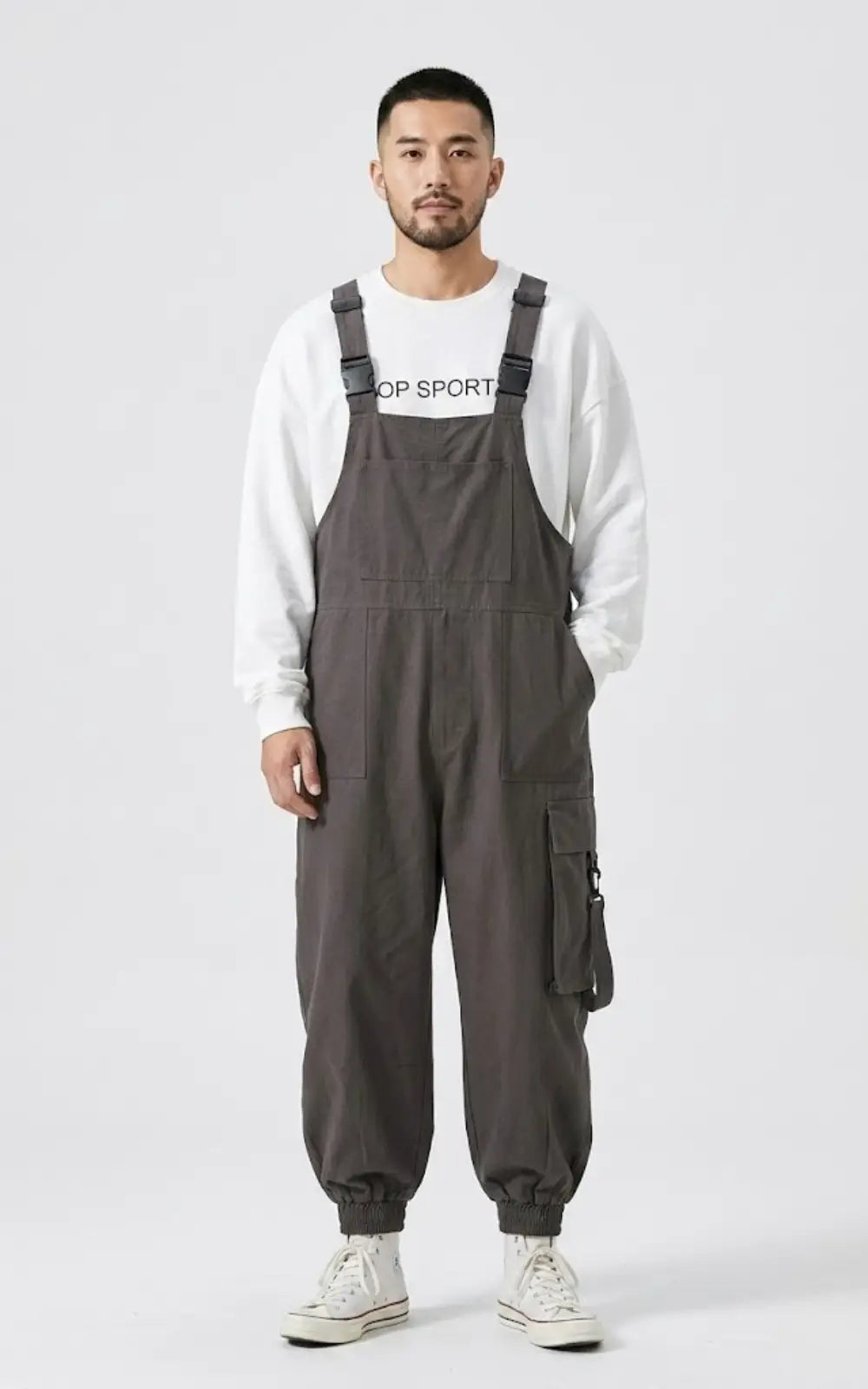 Sarouel Salopette Homme Gris